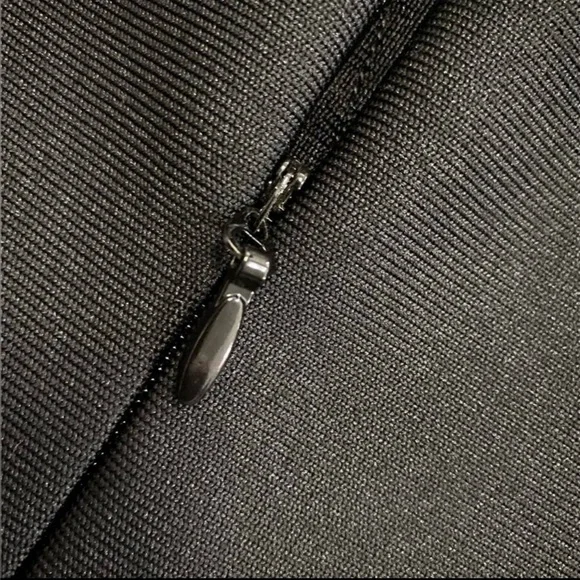 Boutique Black Feather Strapless Dress | Luxury Evening Cocktail Dress | M–L - Picture 9 of 11